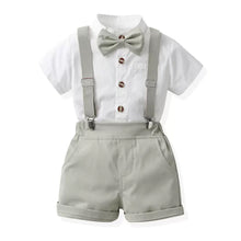Carregar imagem no visualizador da galeria, Camisa blanco con short, tirante y moño
