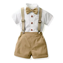Carregar imagem no visualizador da galeria, Camisa blanco con short, tirante y moño
