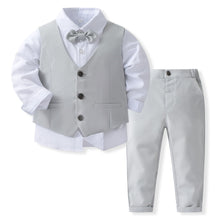 Carregar imagem no visualizador da galeria, Camisa blanca con moño, chaleco y pantalón
