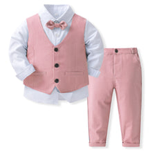 Carregar imagem no visualizador da galeria, Camisa blanca con moño, chaleco y pantalón
