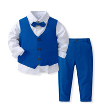 Carregar imagem no visualizador da galeria, Camisa blanca con moño, chaleco y pantalón
