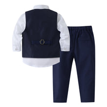Carregar imagem no visualizador da galeria, Camisa blanca con moño, chaleco y pantalón

