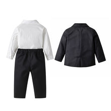 Carregar imagem no visualizador da galeria, Camisa blanca con blazer, moño y pantalón negro

