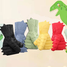 Cargar imagen en el visor de la galería, Campera de pluma estilo dino con capucha
