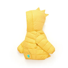 Cargar imagen en el visor de la galería, Campera de pluma estilo dino con capucha

