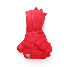 Cargar imagen en el visor de la galería, Campera de pluma estilo dino con capucha
