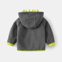 Cargar imagen en el visor de la galería, Campera polar con capucha de cocodrilo

