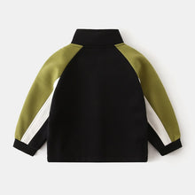 Carregar imagem no visualizador da galeria, Campera micro polar con mangas verde y blanco
