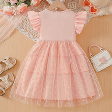 Carregar imagem no visualizador da galeria, Vestido rosa viejo con volados y falda de tul
