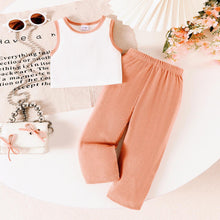 Cargar imagen en el visor de la galería, Crop blanco y pantalón naranja
