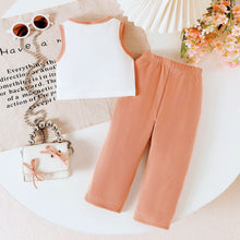 Cargar imagen en el visor de la galería, Crop blanco y pantalón naranja
