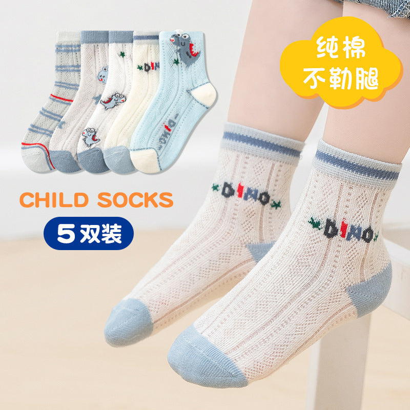 Pack de 5 medias con estampas de dino