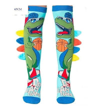 Cargar imagen en el visor de la galería, Medias largas de dino coloridos
