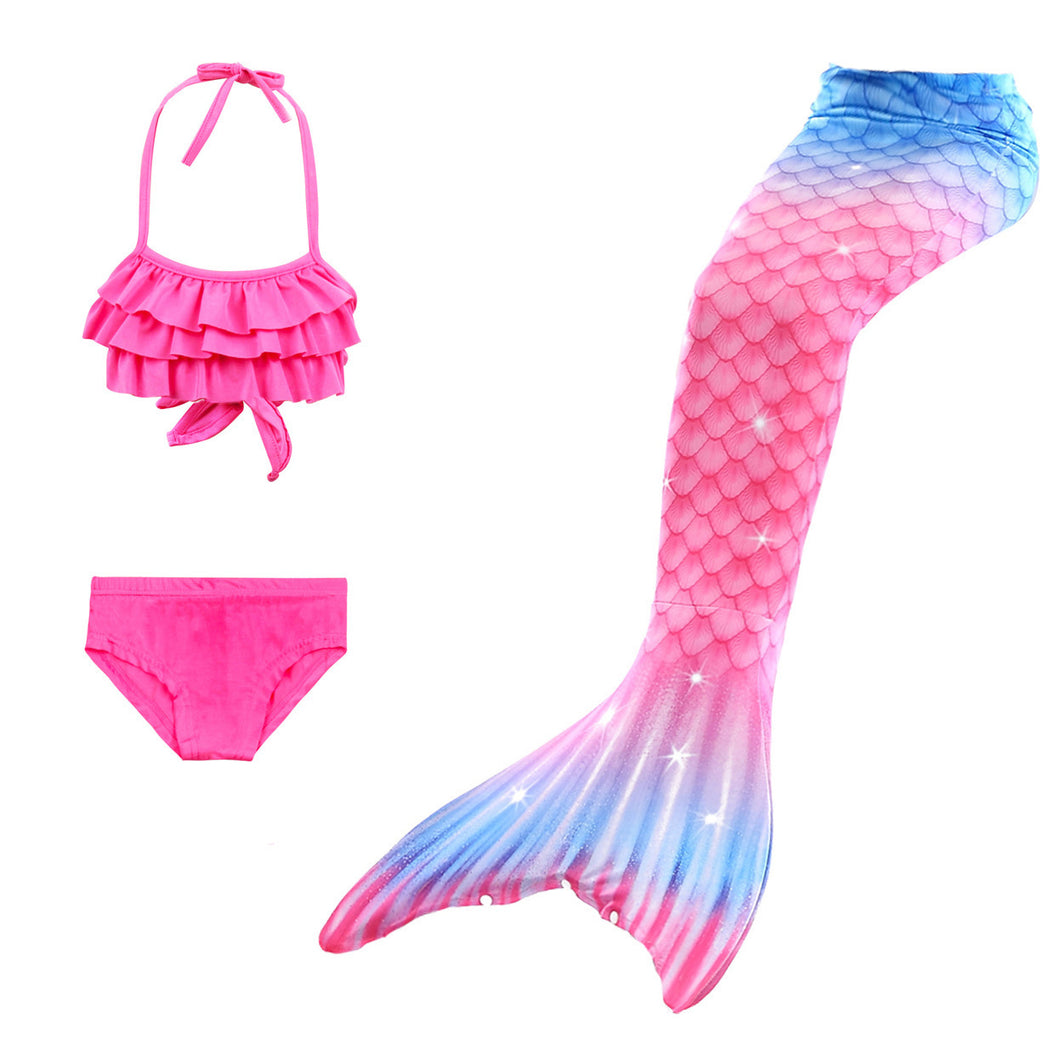 Traje de baño pink estilo Sirena con escamas