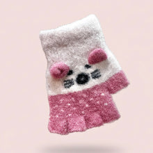 Cargar imagen en el visor de la galería, Guante sin dedos peludo de animal con protector
