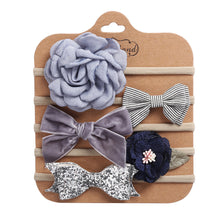 Carregar imagem no visualizador da galeria, Pack de 5 vinchas con moños y flores
