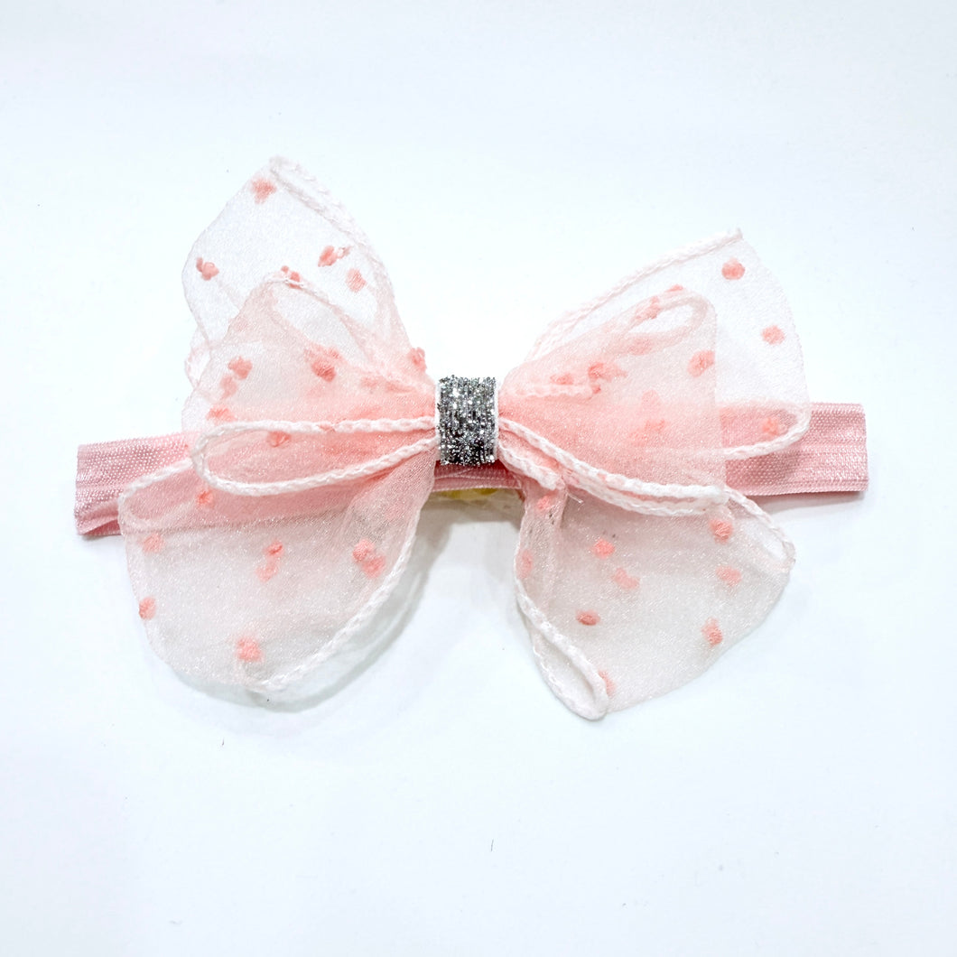 Vincha de moño con tul