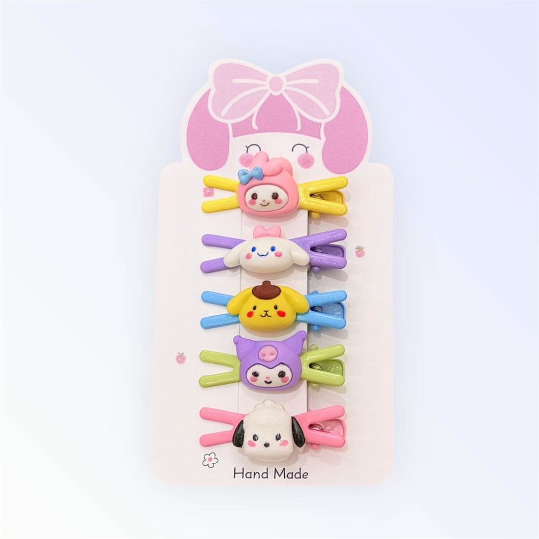 Pack de hebillas coloridas con diseños de Sanrio
