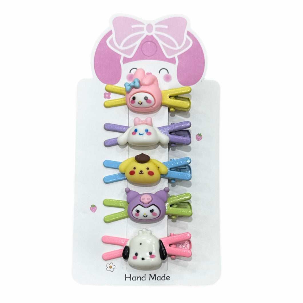 Pack de hebillas coloridas con diseños de Sanrio