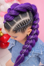 Carregar imagem no visualizador da galeria, Extensión de trenzas lila estilo Rumi de las guerreras Kpop / Huntrix (85cm)
