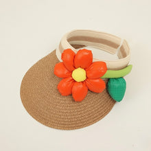 Cargar imagen en el visor de la galería, Visera de playa con detalle de flor
