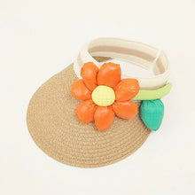 Cargar imagen en el visor de la galería, Visera de playa con detalle de flor

