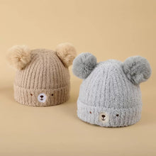 Cargar imagen en el visor de la galería, Gorra con orejas de oso animal con forro
