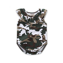 Cargar imagen en el visor de la galería, Body juego para hermanas camuflado verde militar
