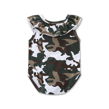 Cargar imagen en el visor de la galería, Body juego para hermanas camuflado verde militar
