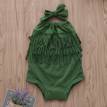 Cargar imagen en el visor de la galería, Body con flecos verde
