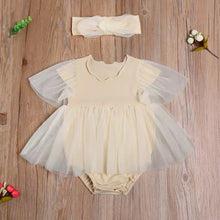 Cargar imagen en el visor de la galería, Vestido body solid con tutu y vincha
