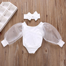 Carregar imagem no visualizador da galeria, Body con manga transparente y vincha
