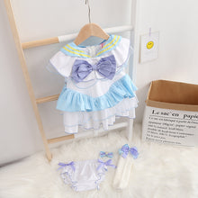 Cargar imagen en el visor de la galería, Conjunto 4 piezas Vestido de Sailor Moon con cubre pañal moño y medias
