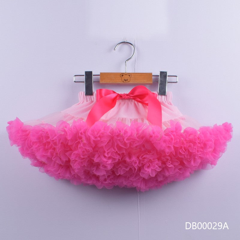 Pollera tutu rosa pink con volados