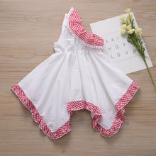 Carregar imagem no visualizador da galeria, Vestido blanco de un solo hombro

