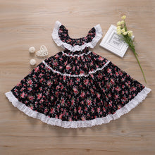 Carregar imagem no visualizador da galeria, Vestido largo floreado negro estilo Irinkac

