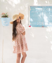 Cargar imagen en el visor de la galería, Vestido media manga engomado con flores
