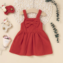 Carregar imagem no visualizador da galeria, Vestido rojo de polar con moño
