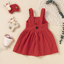 Carregar imagem no visualizador da galeria, Vestido rojo de polar con moño
