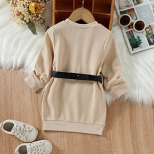 Cargar imagen en el visor de la galería, Vestido liso crema con cinto y porchete
