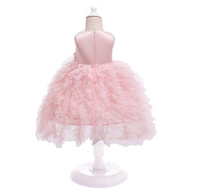Cargar imagen en el visor de la galería, Vestido con lentejuelas, flor 3D, tutu irregular
