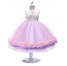 Cargar imagen en el visor de la galería, Vestido de unicornio con tutu rosa y lila

