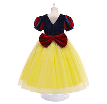 Cargar imagen en el visor de la galería, Vestido largo estilo Blancanieves con moño y detalles en el pecho
