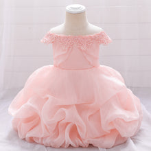 Cargar imagen en el visor de la galería, Vestido rosa con cola de ondas
