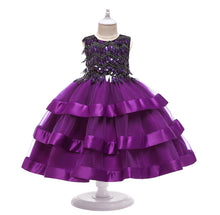 Carregar imagem no visualizador da galeria, Vestido escalonado con detalles de flecos y brillo

