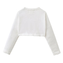 Cargar imagen en el visor de la galería, Bolero blanco de hilo con detalles en los bordes
