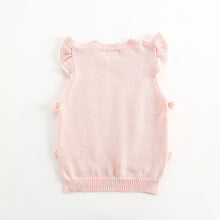 Cargar imagen en el visor de la galería, Chaleco rosa de hilo con relieve y moños

