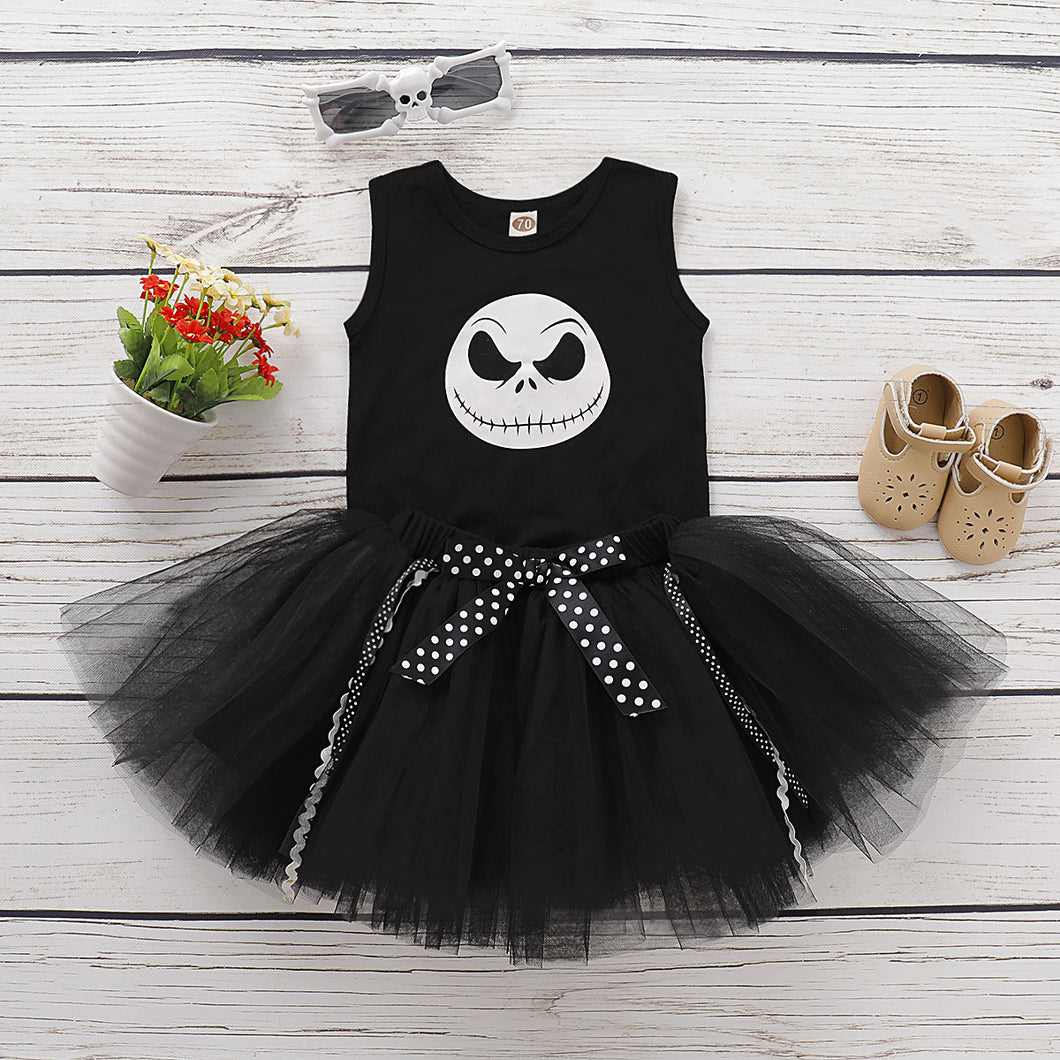 Body con pollera tutu negro