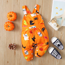 Cargar imagen en el visor de la galería, Body tipo jardinera estampado de Halloween
