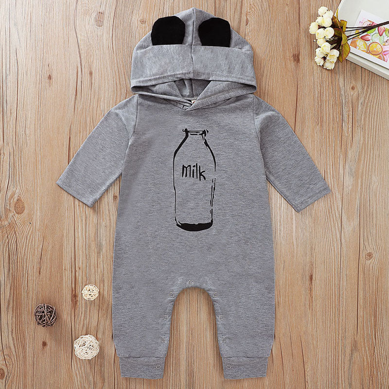 Body mangas largas con capucha gris